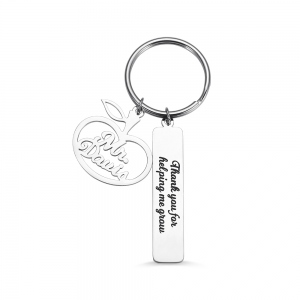 Personalized Apple Keychain Gift for Teachers