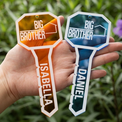 Personalized Big Brother Acrylic Keychain Set of 2