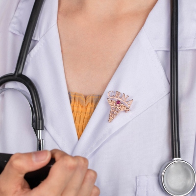 Personalized Medical Graduation Theme Pin with Birthstone