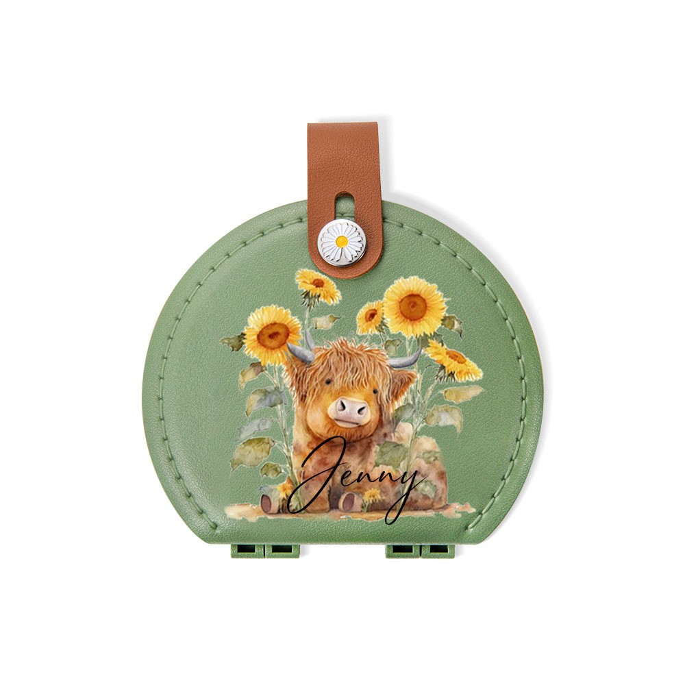 Kit de couture portable personnalisé pour vache des Highlands, outil de travail manuel pour vache des Highlands, boîte de rangement pour cloison de couture, fournitures de voyage à domicile, cadeau pour femme