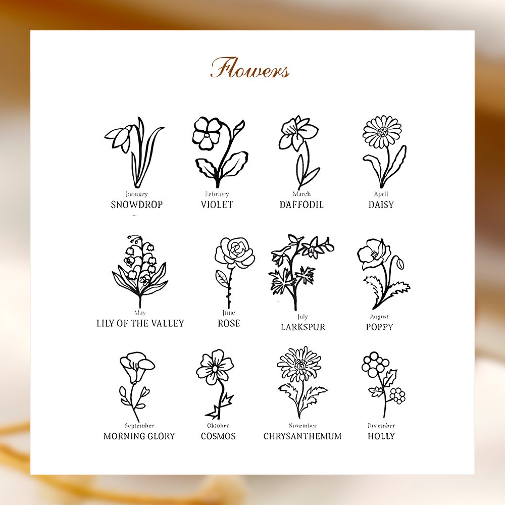Personalized Birth Flowers Ring, Custom Birthflowers Family Ring, 925 Sterling Silver Bouque Ring, Personalized Ring for Women, Gift for Her