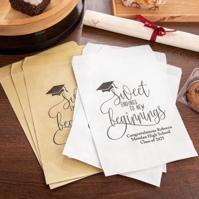 Custom Graduation Favor Bags, Set of 20, Class of 2026, Cookie/Candy Bags, Graduation Decorations, Graduation Party, Graduate Gift for Her/Him