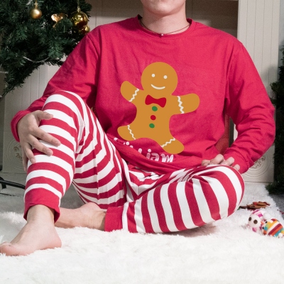 Customed Christmas Pajamas Gingerbread Style for Family & Lovers