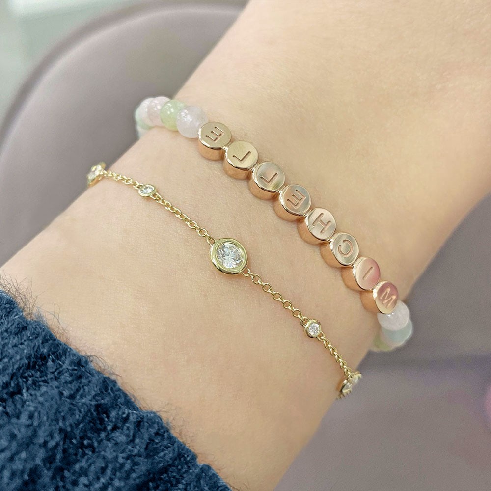 Ändlöst diamantarmband med justerbart hummerlås