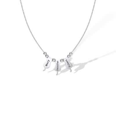 Custom Cat Charm Necklace with Name, Sterling Silver 925 Multiple Cat Pendant Necklace, Personalized Cat Jewelry, Gift for Cat Lovers/Daughter/Women