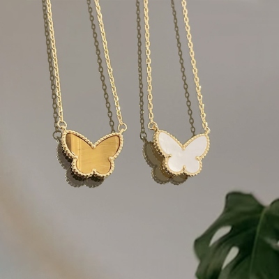 Collier papillon en nacre personnalisé, bijoux pour femme en argent sterling 925, cadeau d'anniversaire/demoiselle d'honneur/fête des mères pour maman/épouse/famille/meilleurs amis