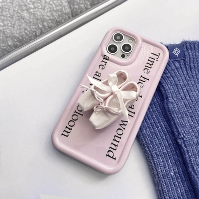Personalized Quote Ballet Style Phone Case with Popsockets, Ballet Shoe Phone Case, Ballet Shoe Phone Popsockets, Gift for Ballet Dancer