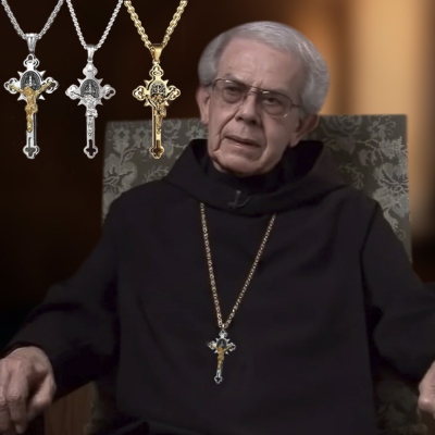 Collier de pendentifs crucifix, collier de Sainte Croix, collier de religion, collier en acier inoxydable, christianisme/cadeau de Noël