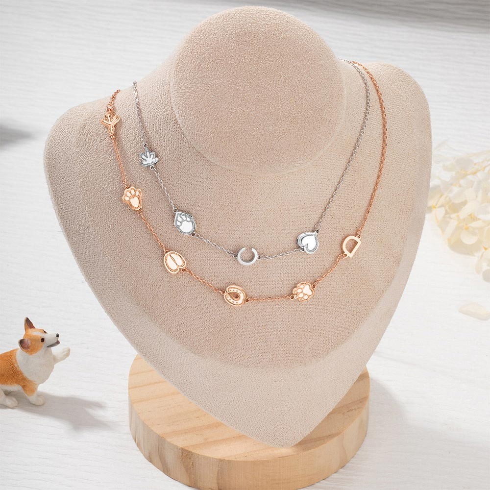 animal footprint necklace