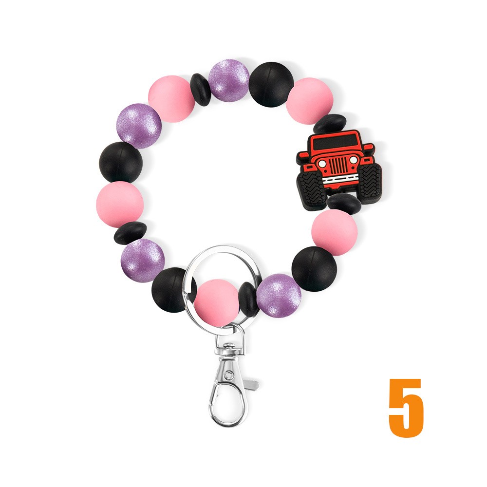 Car Charm Wristlet, Silicone Bead Wristlet, Car Keychain, Adjustable Wristlet, Car Lovers Gift, Guy Gift, Gift for Dad/Boyfriend