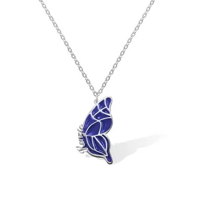 Custom Name Butterfly Necklace, Best Friend Necklace for 2, Butterfly Pendant Necklace, Matching Necklaces, Friendship Necklace, Gift for Friend