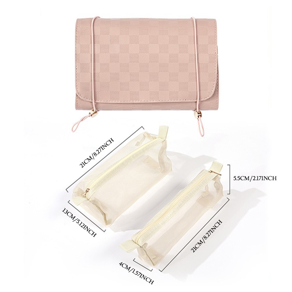 Personalized Name And Birth Flower Cosmetic Travel Bags, Foldable Make Up Organizer, Makeup Bag, Hanging Toiletry Bag for Women, Weekender Bag