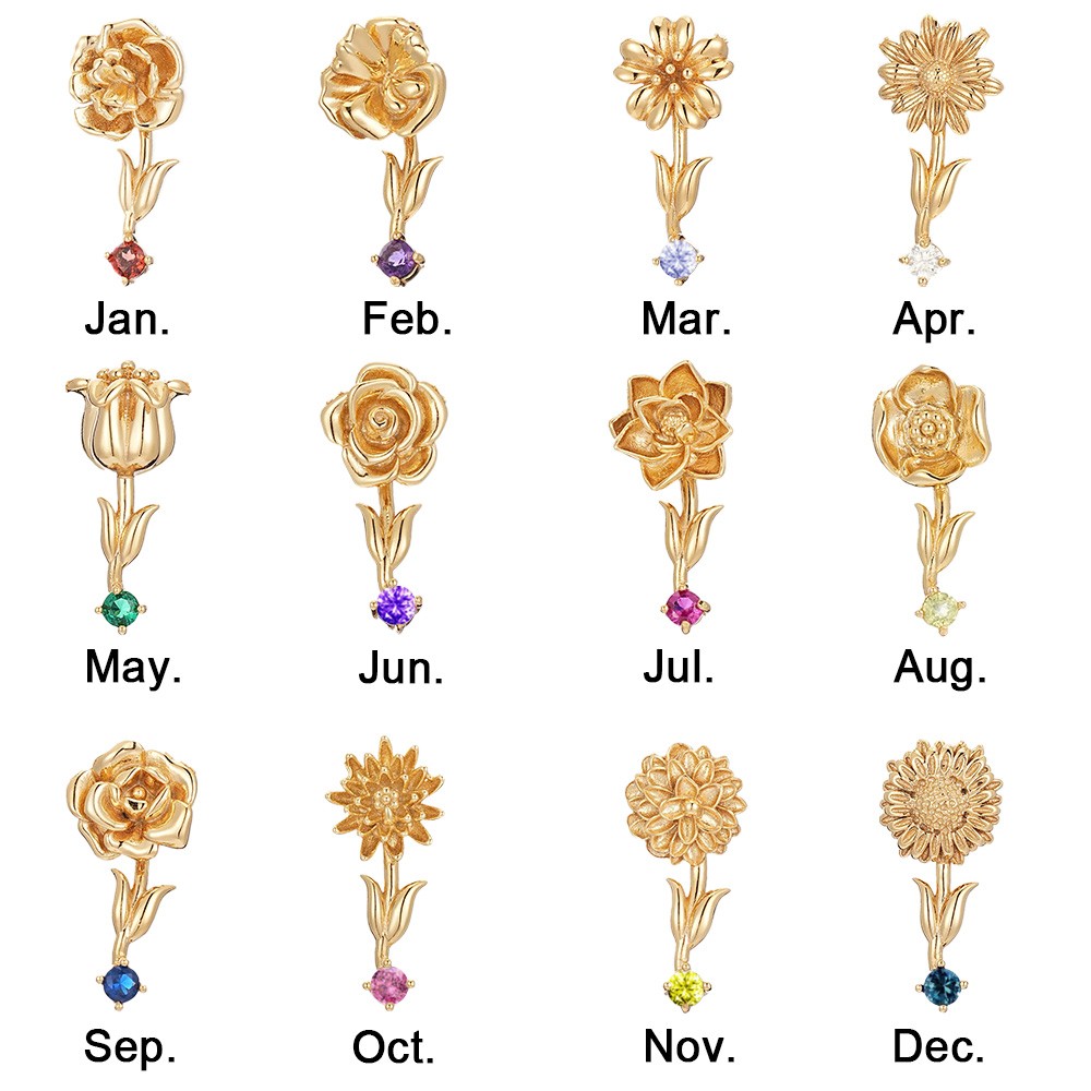 Birth flower gemstones