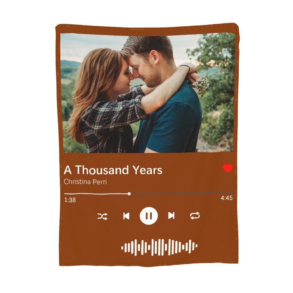 Custom Spotify Photo Music Player Blanket