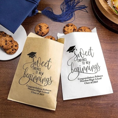 Custom Graduation Favor Bags, Set of 20, Class of 2026, Cookie/Candy Bags, Graduation Decorations, Graduation Party, Graduate Gift for Her/Him