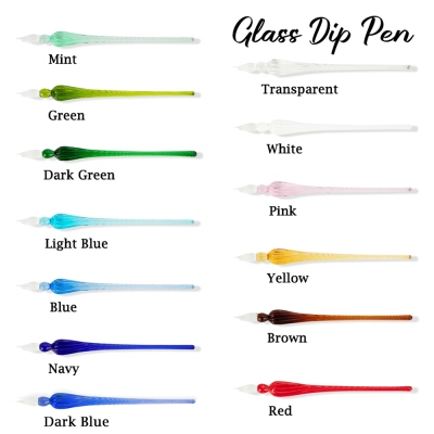 glass calligraphy pen and ink set