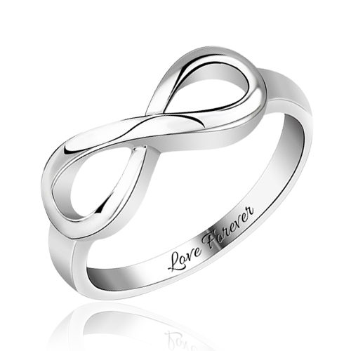 Engravable Infinity Symbol Ring - GetNameNecklace