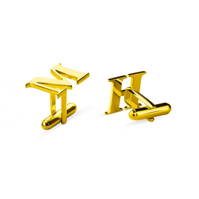 Best Initial Cufflinks 18k Gold Plated