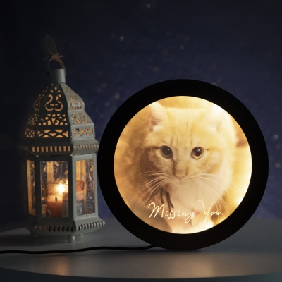 Personalized Photo LED Three-color Mirror with Engraving
