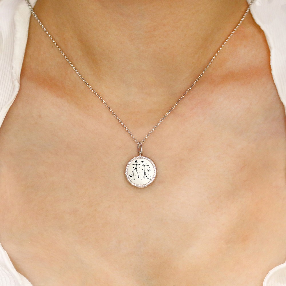 Personalized Photo Locket Necklace Memorial Constellation Pendant Necklace Gift for Woman/Mom/Her/Lover