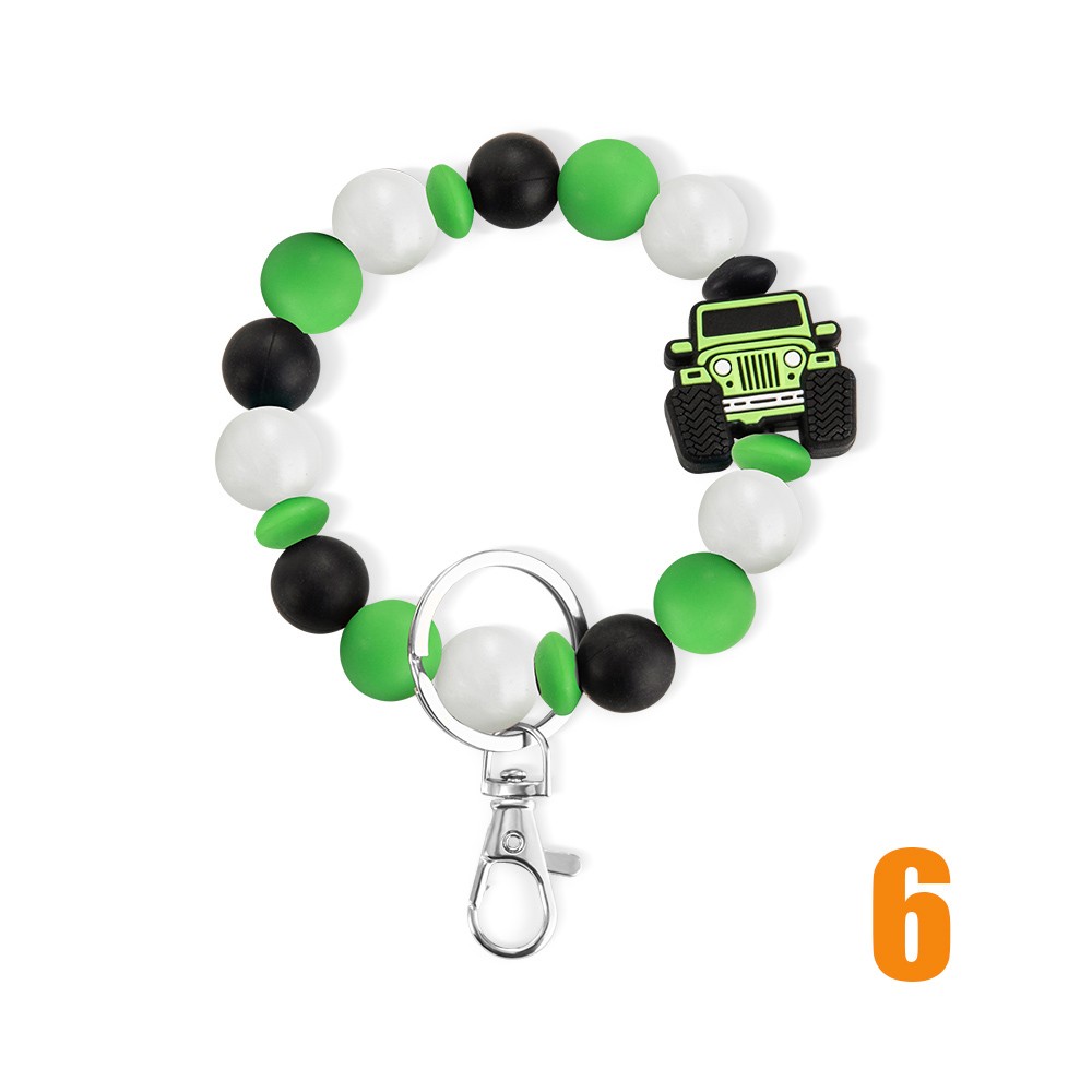 Car Charm Wristlet, Silicone Bead Wristlet, Car Keychain, Adjustable Wristlet, Car Lovers Gift, Guy Gift, Gift for Dad/Boyfriend