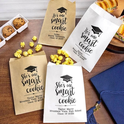 Custom Graduation Favor Bags, Set of 20, Class of 2026, Cookie/Candy Bags, Graduation Decorations, Graduation Party, Graduate Gift for Her/Him