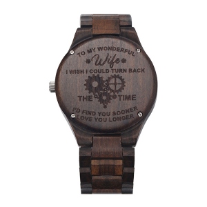 Customized Ebony Watch for Wife