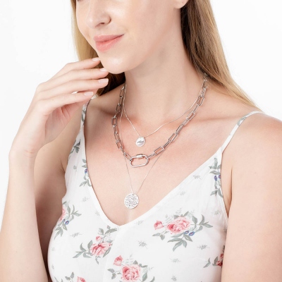 Personalized Screw Clasp Paperclip Chain Necklace