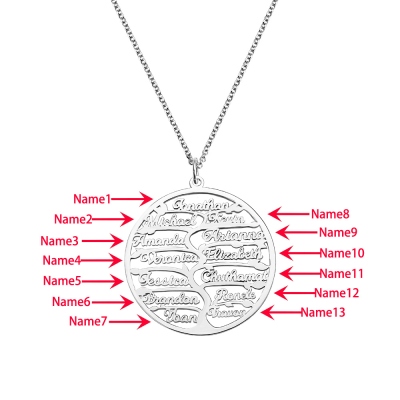Personalized Family Tree Name Necklace