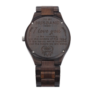 Customized Ebony Watch for Husband