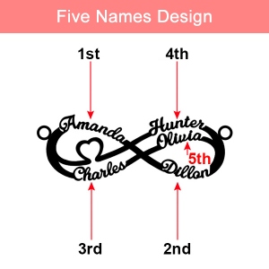Personalized Infinity Name Necklace Sterling Silver