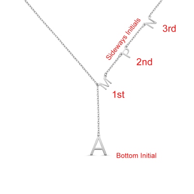 Personalized Sideways Initial Necklace