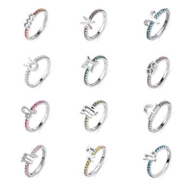 Personalized Constellation Ring with Birthstone