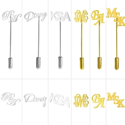 Personalized Initial Name Lapel Pin