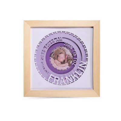 Annonce de naissance de nouveau-né personnalisée Photo renommée pour cadeau nouveau-né