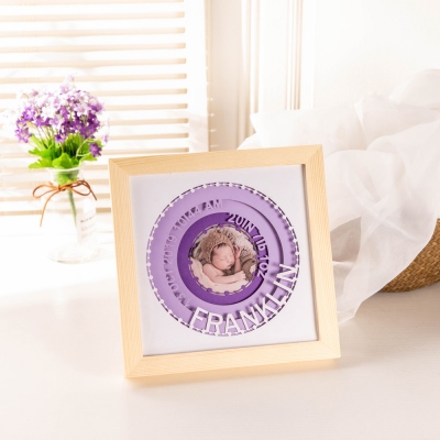 Annonce de naissance de nouveau-né personnalisée Photo renommée pour cadeau nouveau-né