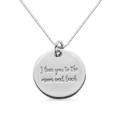 Personalized Carved Heart Tree Necklace