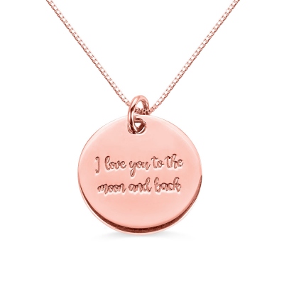 Personalized Carved Heart Tree Necklace
