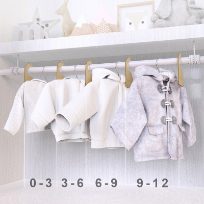 Custom Baby Closet Dividers Wood Hangers