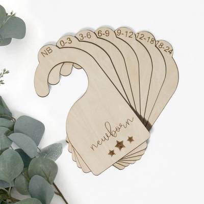Custom Baby Closet Dividers Wood Hangers