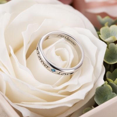 Personalized Birthstone Ring for Couple