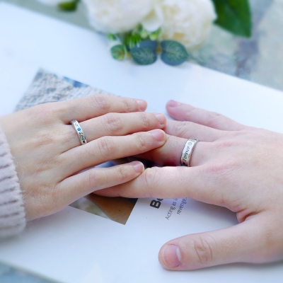 Personalized Birthstone Ring for Couple