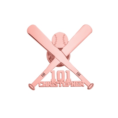 Personalisierte Baseball-Brosche für Baseball-Enthusiasten
