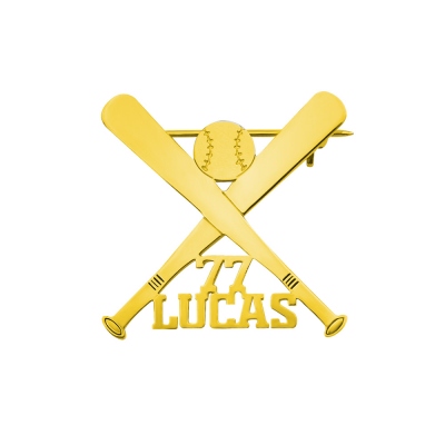 Personalisierte Baseball-Brosche für Baseball-Enthusiasten