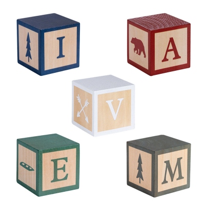 Name Blocks Woodland Nursery Decor