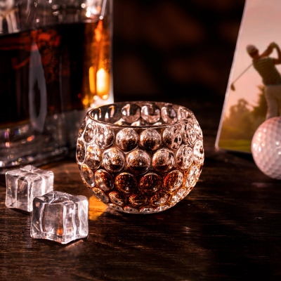 Golf Ball Whiskey Glass Rock Glass Set of Two