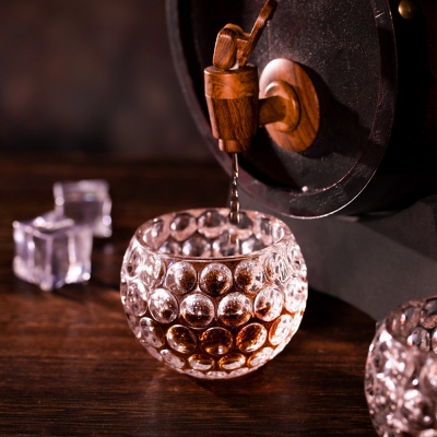 Golf Ball Whiskey Glass Rock Glass Set of Two