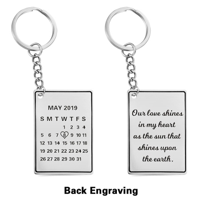 Personalized Street Sign Keychain Intersection of Love Anniversary Gift