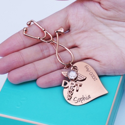 Personalized Heart Stethoscope Nursing Pin for Pinning Ceremony