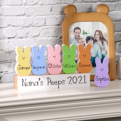 Customizable Easter Bunnies Layered Tray Decoration